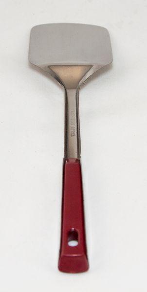 Лопатка кухонна з майданчиком з червоною плстмасовою ручкою 2916 фото