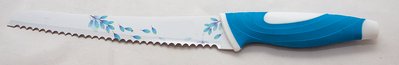 Нож-пила для нарезки хлеба с синей ручкой 17113 фото