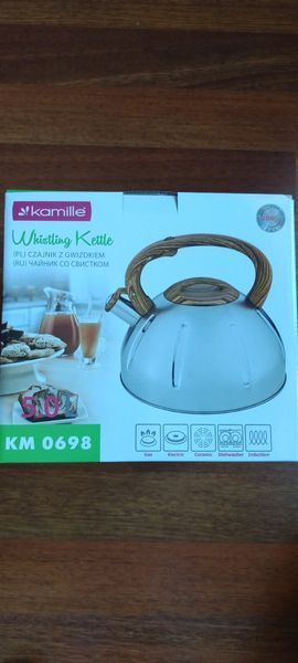 Чайник Kamille 5 л с нержавеющей стали со свистком КМ-0698 КМ 0698 фото