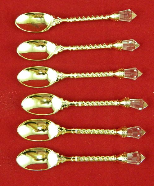 Набор ложек кофейных Венецианские золото 12 штук 14291 фото