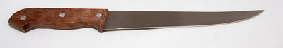 Нож кухонный разделочный с коричневой деревянной ручкой 5307 фото
