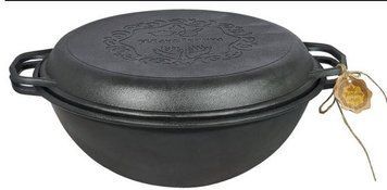 Казан 12 л с крышкой-сковородкой гриль татарский V12CPGrWok фото