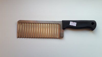 Нож Волна для фигурной нарезки черная ручка 19558 фото